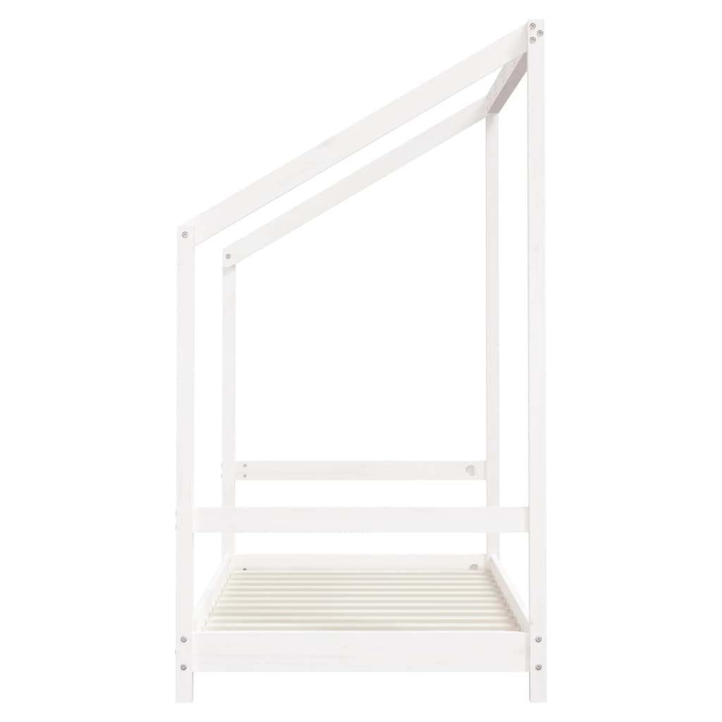 sengeramme til juniorseng 2x(80x160) cm massivt fyrretræ hvid