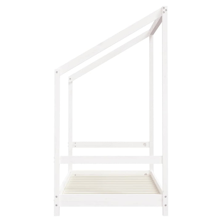 sengeramme til juniorseng 2x(80x160) cm massivt fyrretræ hvid