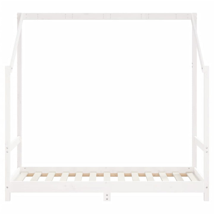 sengeramme til juniorseng 2x(80x160) cm massivt fyrretræ hvid