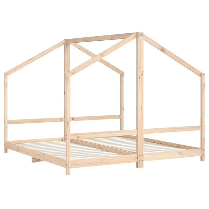 sengeramme til juniorseng 2x(90x190) cm massivt fyrretræ