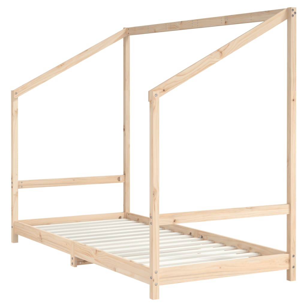 sengeramme til juniorseng 2x(90x190) cm massivt fyrretræ