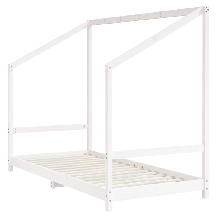 sengeramme til juniorseng 2x(90x190) cm massivt fyrretræ hvid