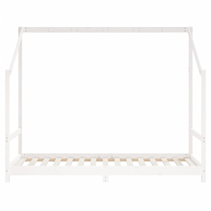 sengeramme til juniorseng 2x(90x190) cm massivt fyrretræ hvid