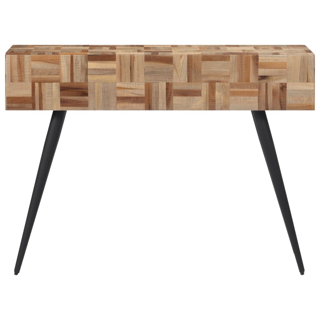 konsolbord 110x34x80 cm massivt genbrugsteak