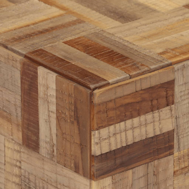 sidebord 40x40x45 cm massivt genbrugsteak