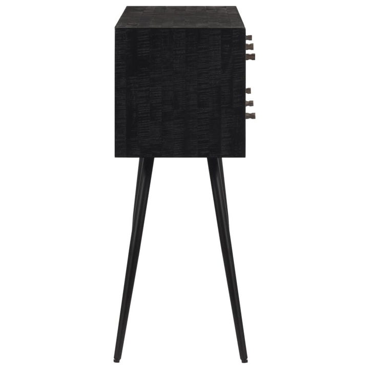 konsolbord med skuffer 116x30x76 cm massivt genbrugsteak