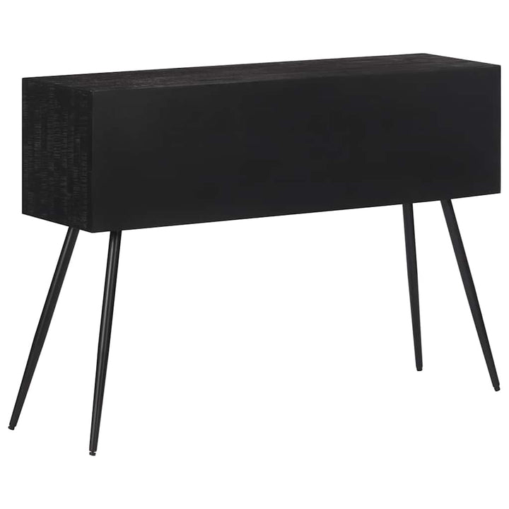 konsolbord med skuffer 116x30x76 cm massivt genbrugsteak