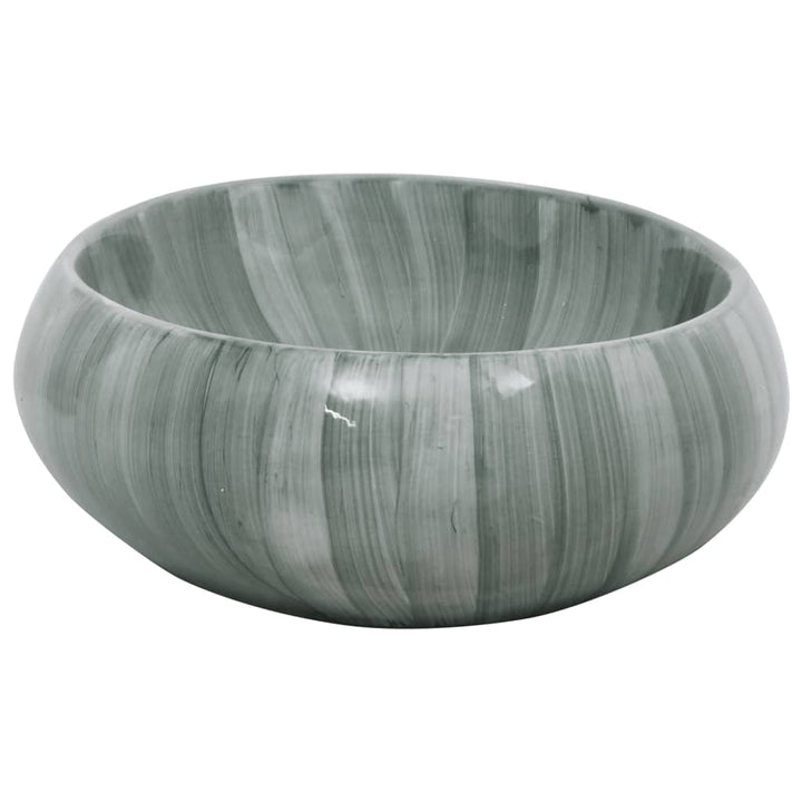 håndvask til bordplade 59x40x15 cm oval keramik grøn