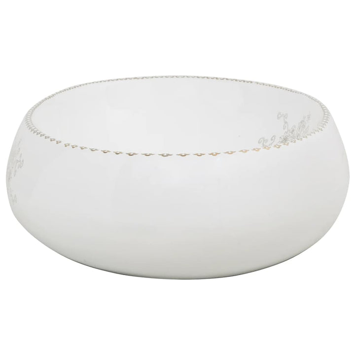 håndvask til bordplade 59x40x15 cm oval keramik hvid