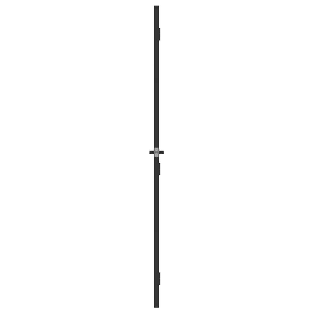 dør 83x201,5 cm hærdet glas og aluminium sort