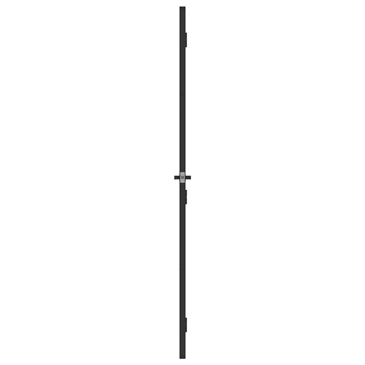 dør 83x201,5 cm hærdet glas og aluminium sort