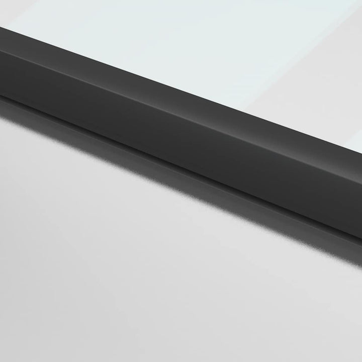 dør 83x201,5 cm hærdet glas og aluminium sort