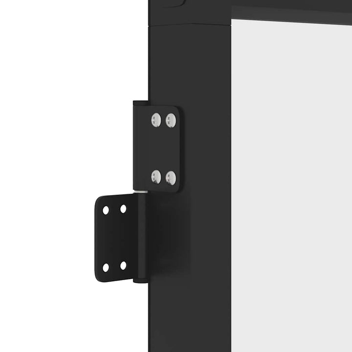 dør 83x201,5 cm hærdet glas og aluminium sort