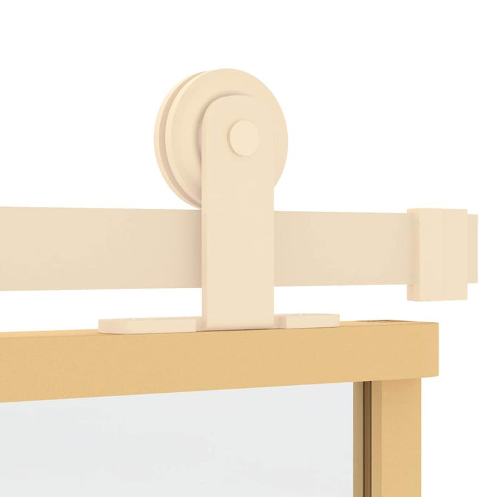 skydedør 102,5x205 cm klart sikkerhedsglas og aluminium gylden