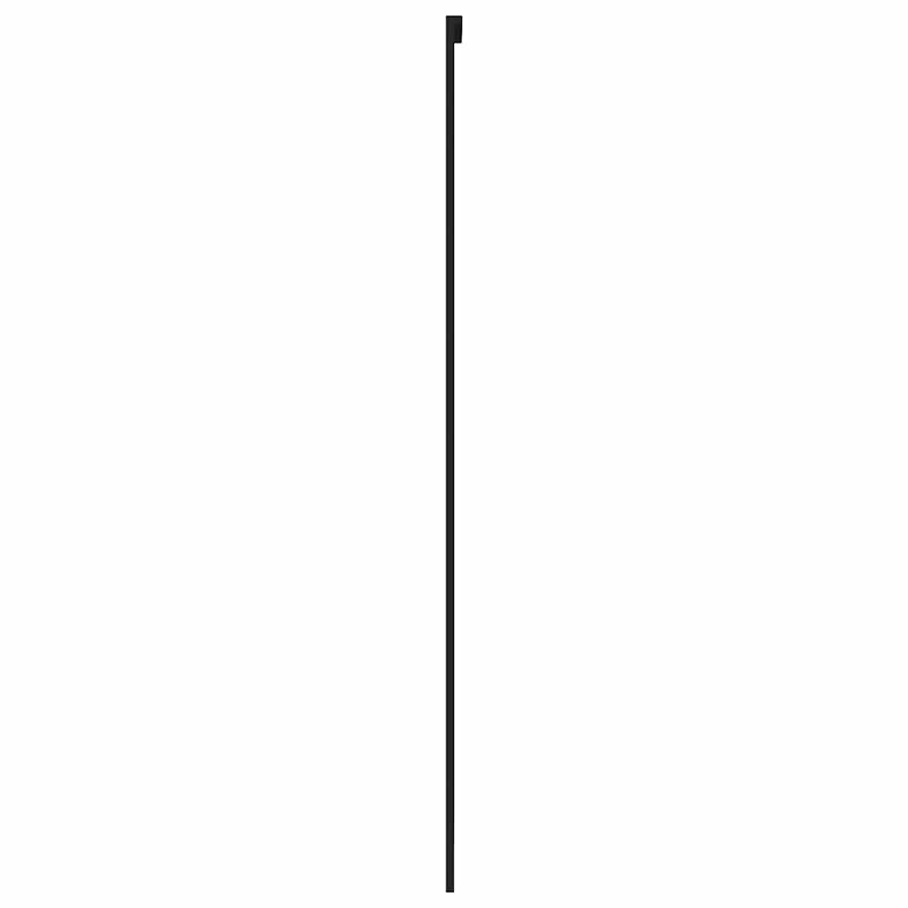 skydedør 90x205 cm hærdet glas og aluminium sort