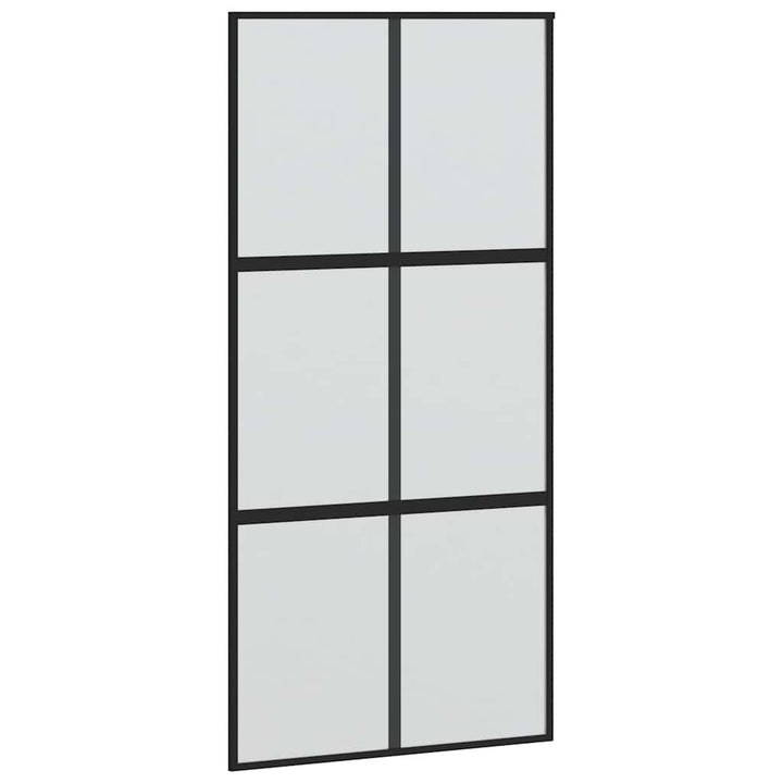 skydedør 102,5x205 cm hærdet glas og aluminium hvid