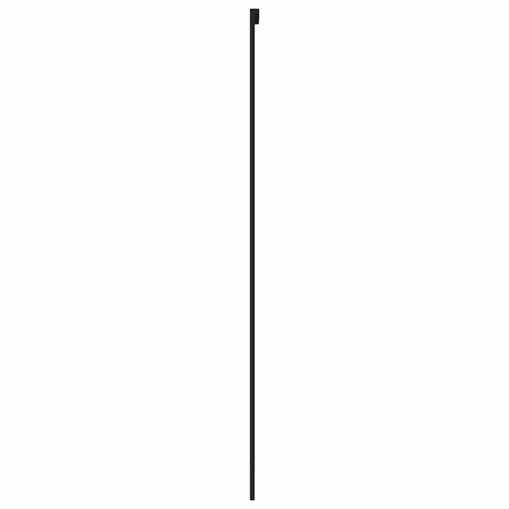 skydedør 76x205 cm hærdet glas og aluminium sort