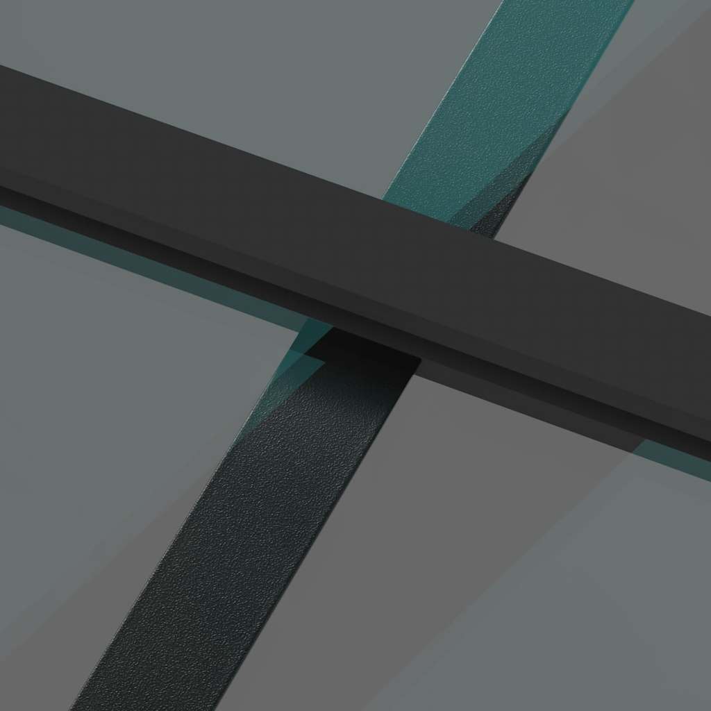 skydedør 90x205 cm hærdet glas og aluminium sort