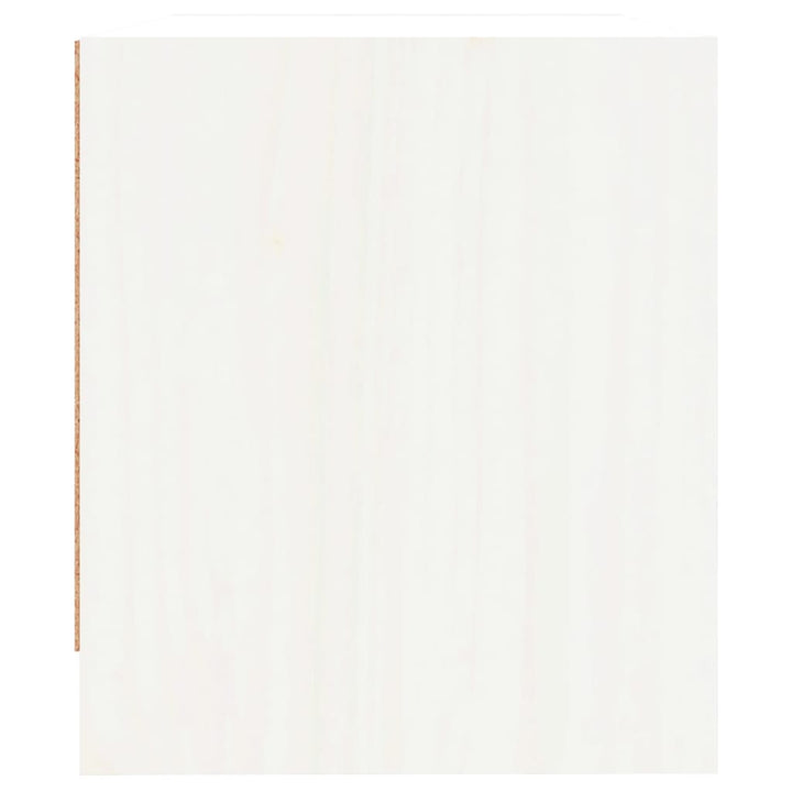 sengebord 40x31x35,5 cm massivt fyrretræ hvid