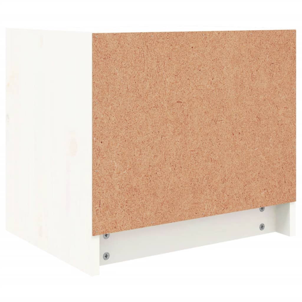 sengebord 40x31x35,5 cm massivt fyrretræ hvid