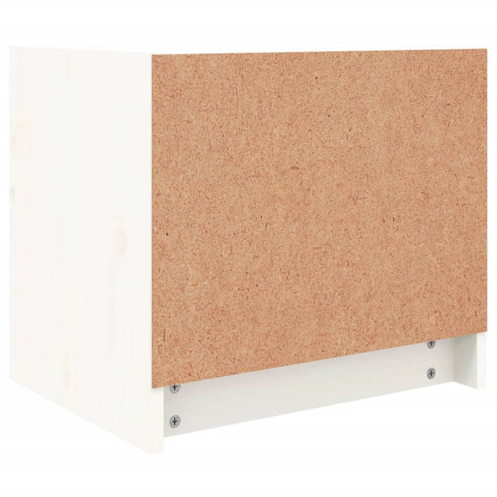 sengebord 40x31x35,5 cm massivt fyrretræ hvid