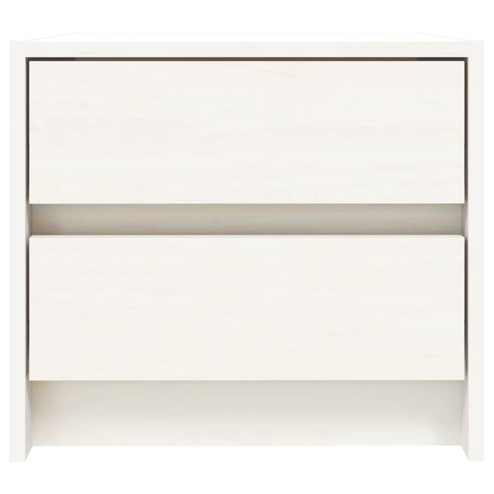 sengeborde 2 stk. 40x31x35,5 cm massivt fyrretræ hvid