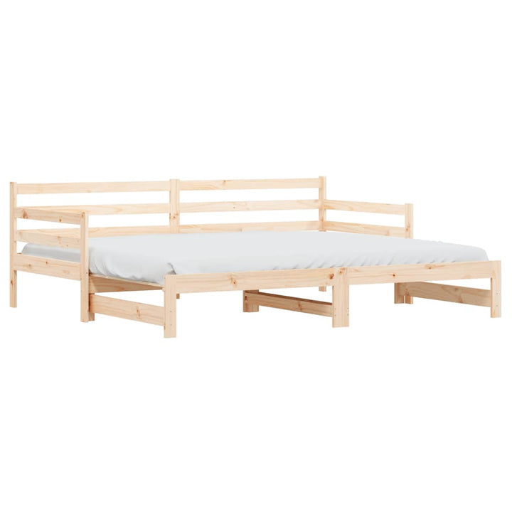 daybed med udtræk 90x200 cm massivt fyrretræ