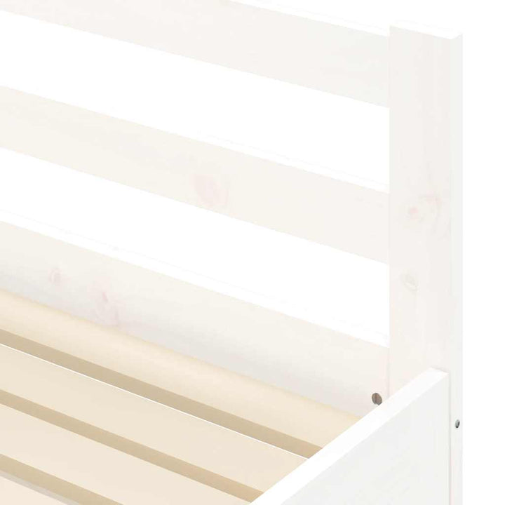 daybed med udtræk 90x200 cm massivt fyrretræ hvid