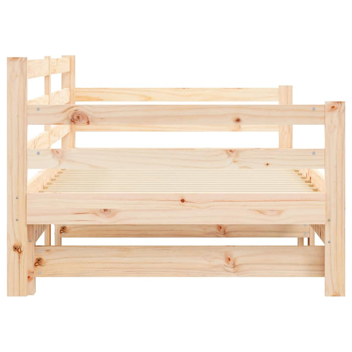 daybed med udtræk 80x200 cm massivt fyrretræ