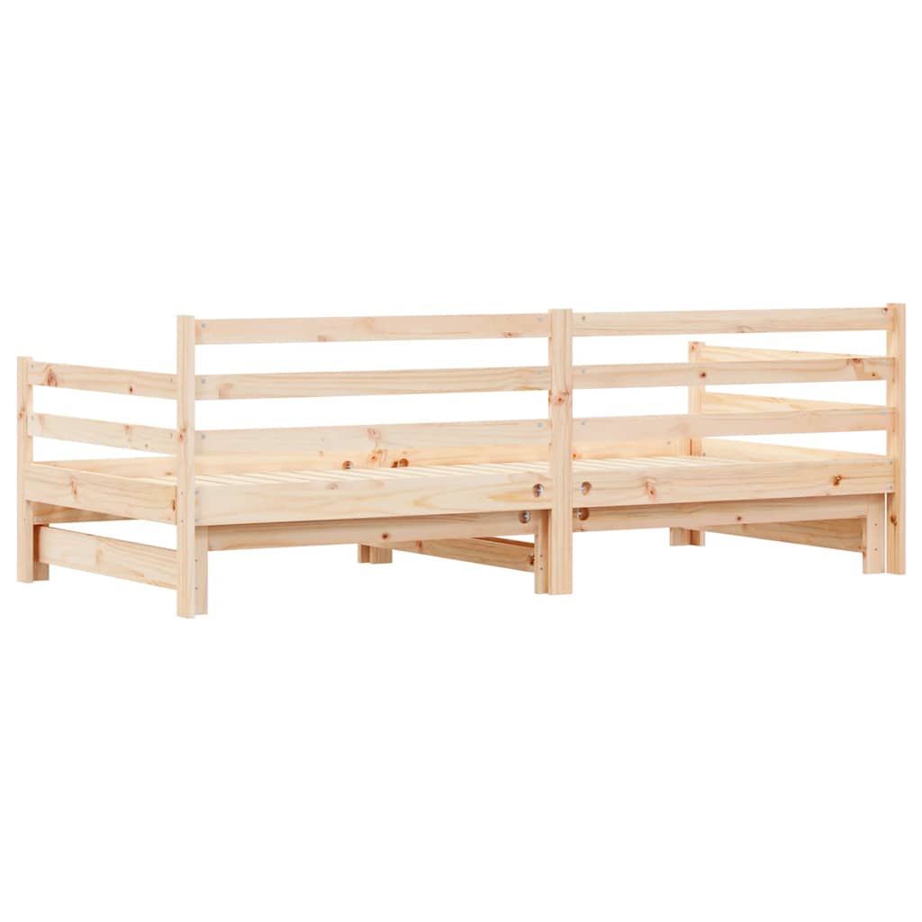 daybed med udtræk 80x200 cm massivt fyrretræ