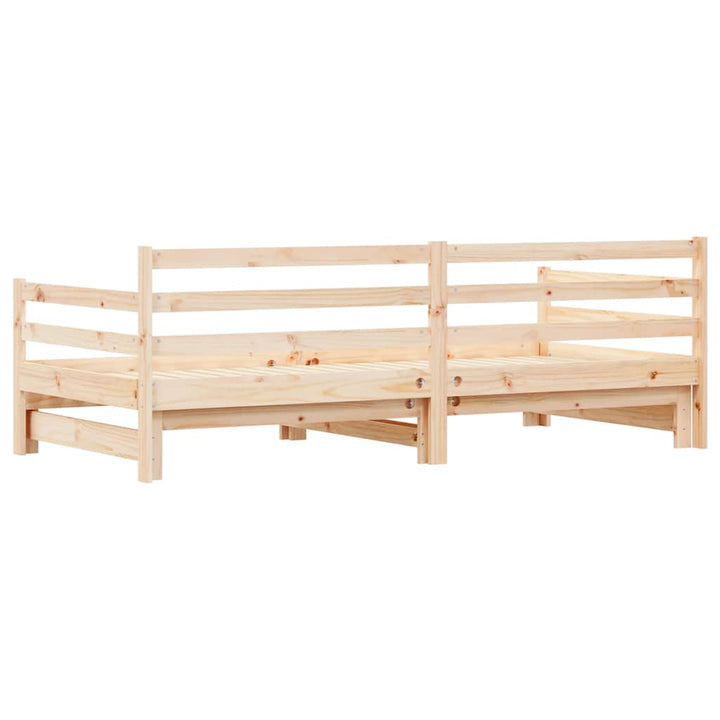 daybed med udtræk 80x200 cm massivt fyrretræ