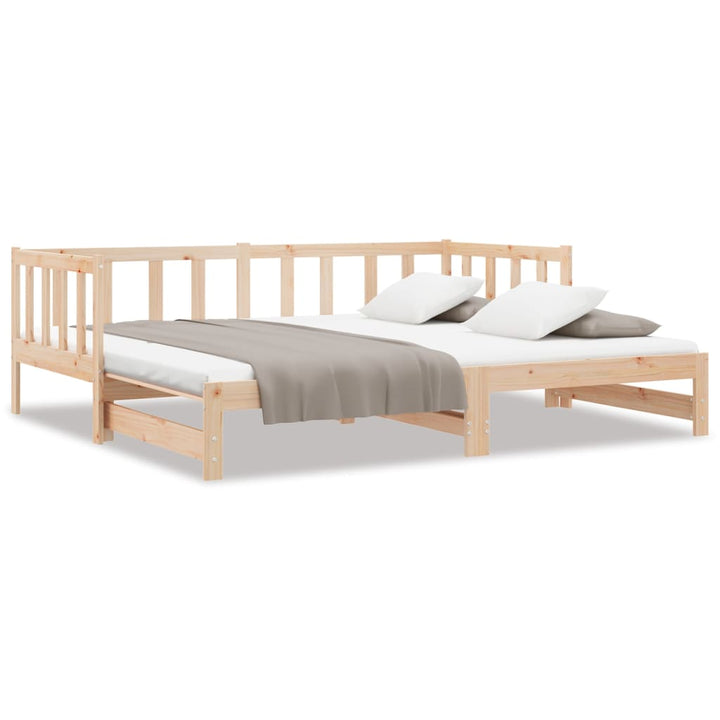 daybed med udtræk 90x200 cm massivt fyrretræ