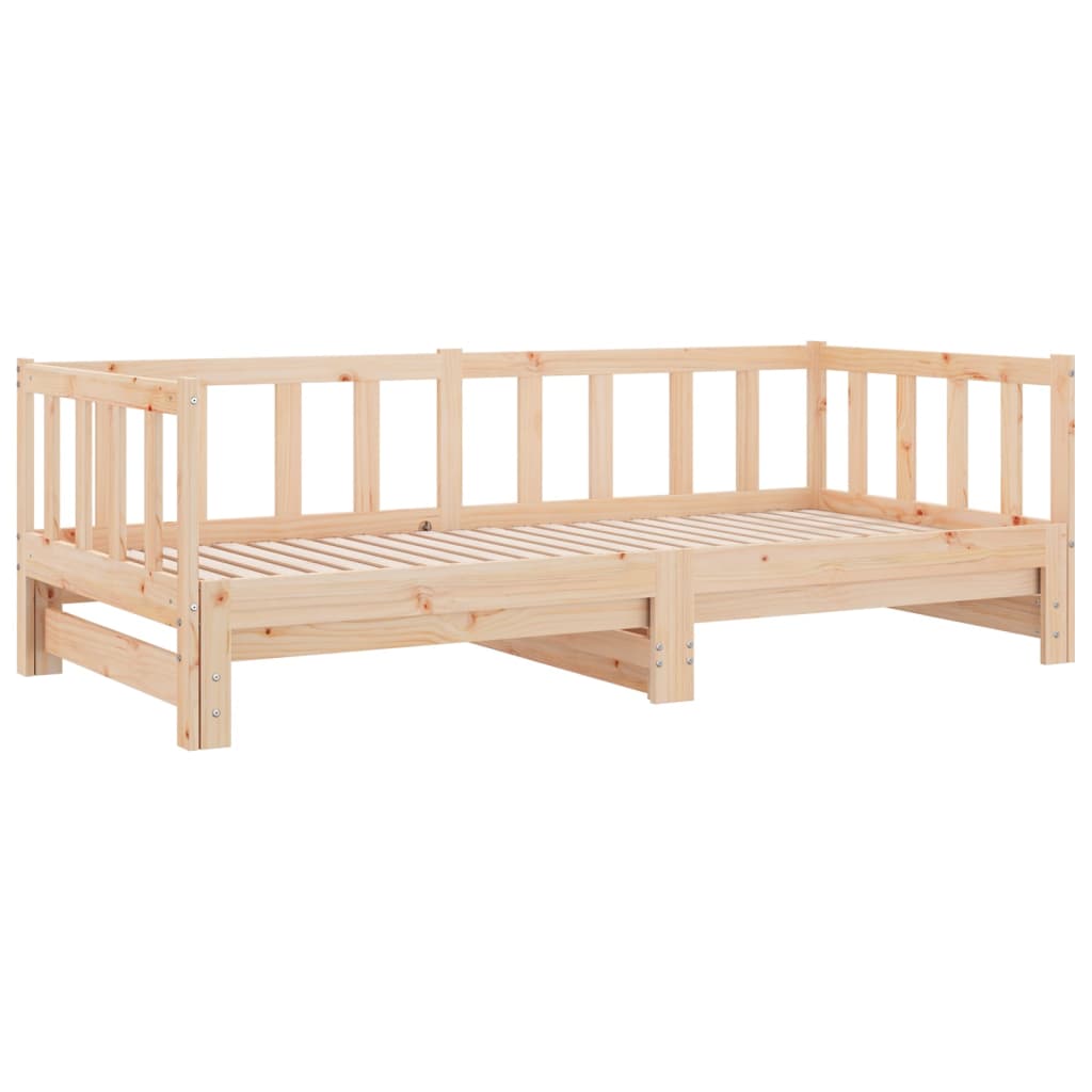 daybed med udtræk 90x190 cm massivt fyrretræ