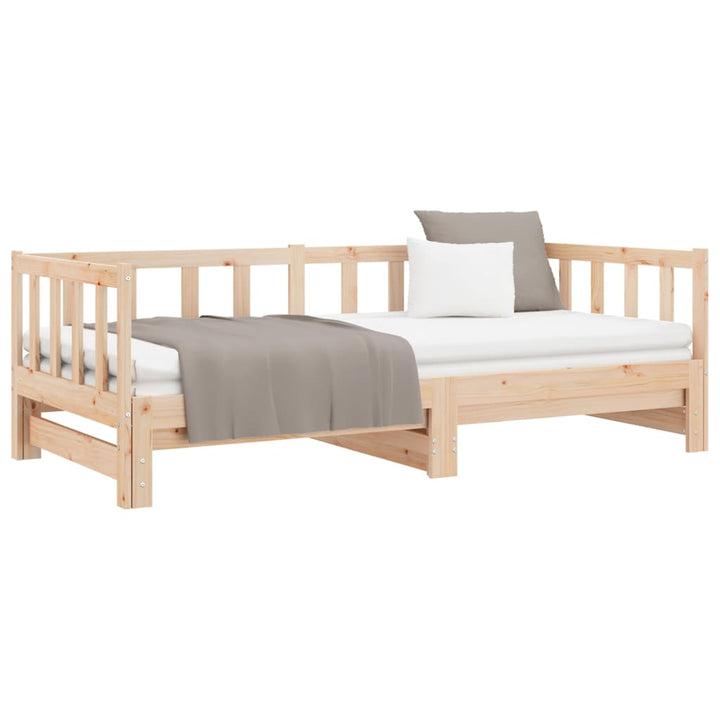 daybed med udtræk 90x190 cm massivt fyrretræ