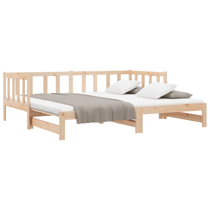 daybed med udtræk 90x190 cm massivt fyrretræ