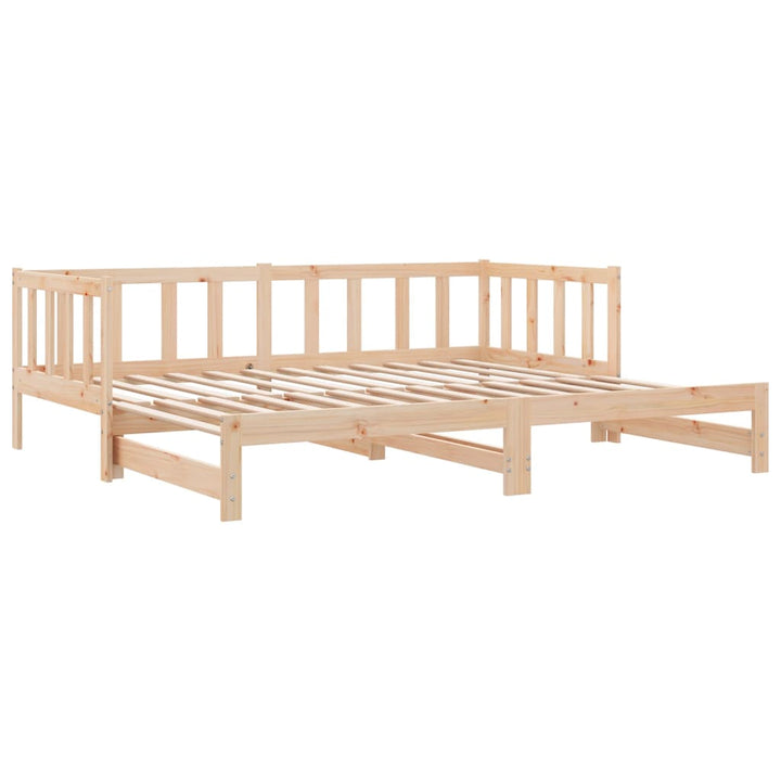 daybed med udtræk 90x190 cm massivt fyrretræ