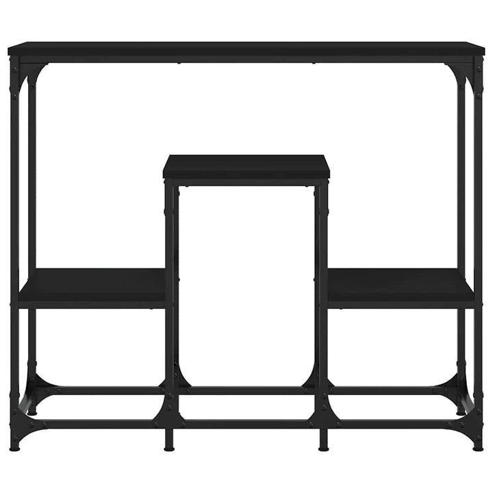 konsolbord 89,5x28x76 cm konstrueret træ sort