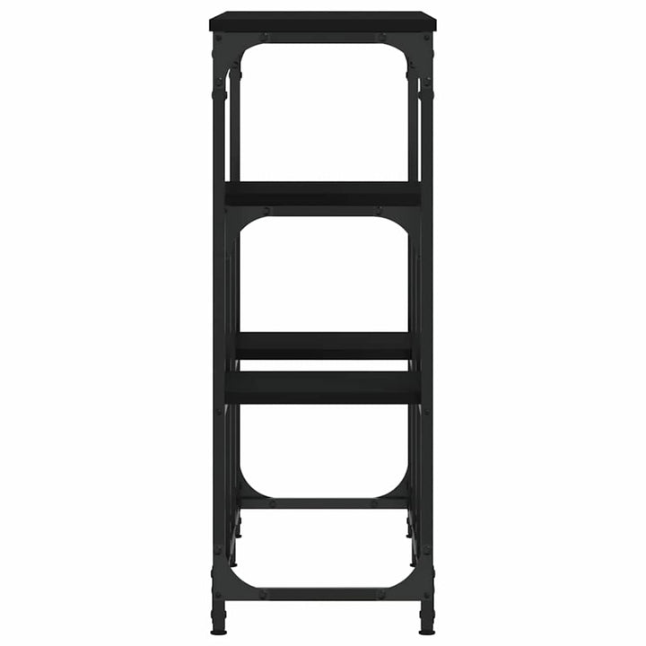 konsolbord 89,5x28x76 cm konstrueret træ sort