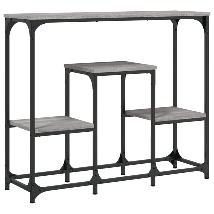 konsolbord 89,5x28x76 cm konstrueret træ grå sonoma-eg