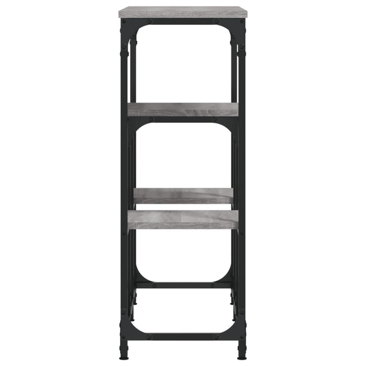 konsolbord 89,5x28x76 cm konstrueret træ grå sonoma-eg