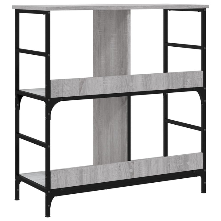 bogreol 78,5x33x82 cm konstrueret træ grå sonoma-eg