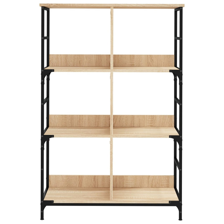 bogreol 78,5x33x117,5 cm konstrueret træ sonoma-eg