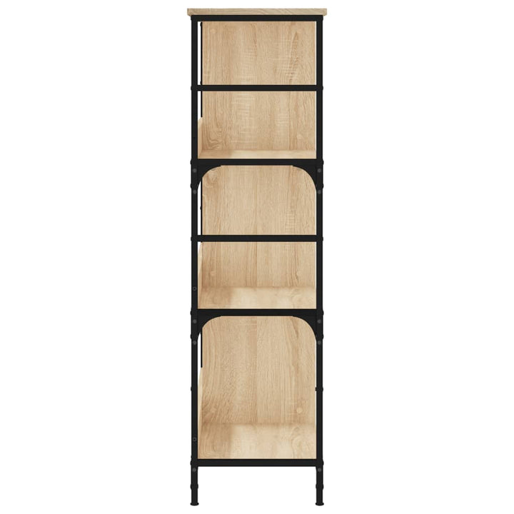 bogreol 78,5x33x117,5 cm konstrueret træ sonoma-eg