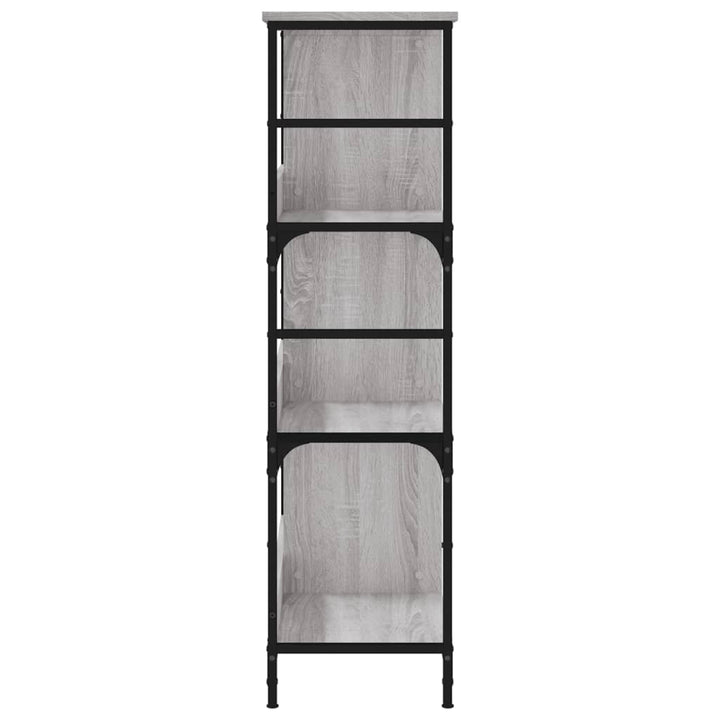 bogreol 78,5x33x117,5 cm konstrueret træ grå sonoma-eg
