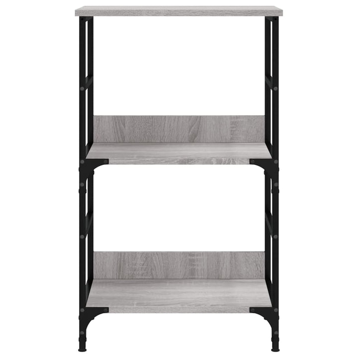 bogreol 50x33x82 cm konstrueret træ grå sonoma-eg