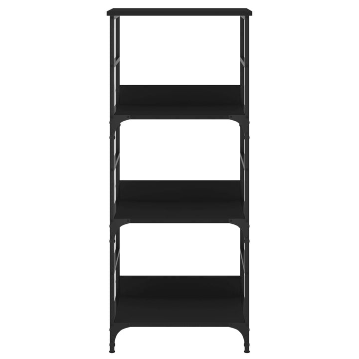 bogreol 50x33x117,5 cm konstrueret træ sort