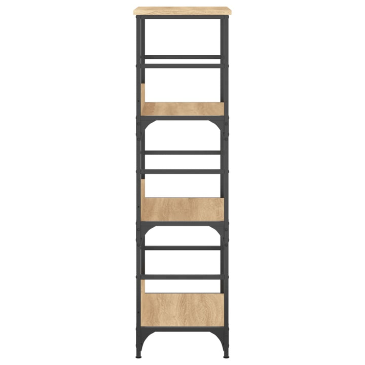 bogreol 50x33x117,5 cm konstrueret træ sonoma-eg