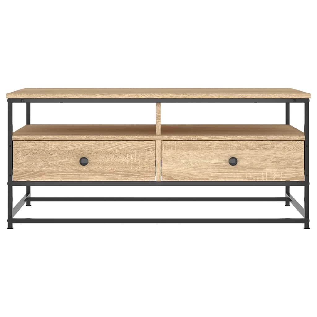 sofabord 100x51x45 cm konstrueret træ sonoma-eg