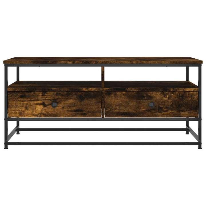 sofabord 100x51x44 cm konstrueret træ røget egetræsfarve
