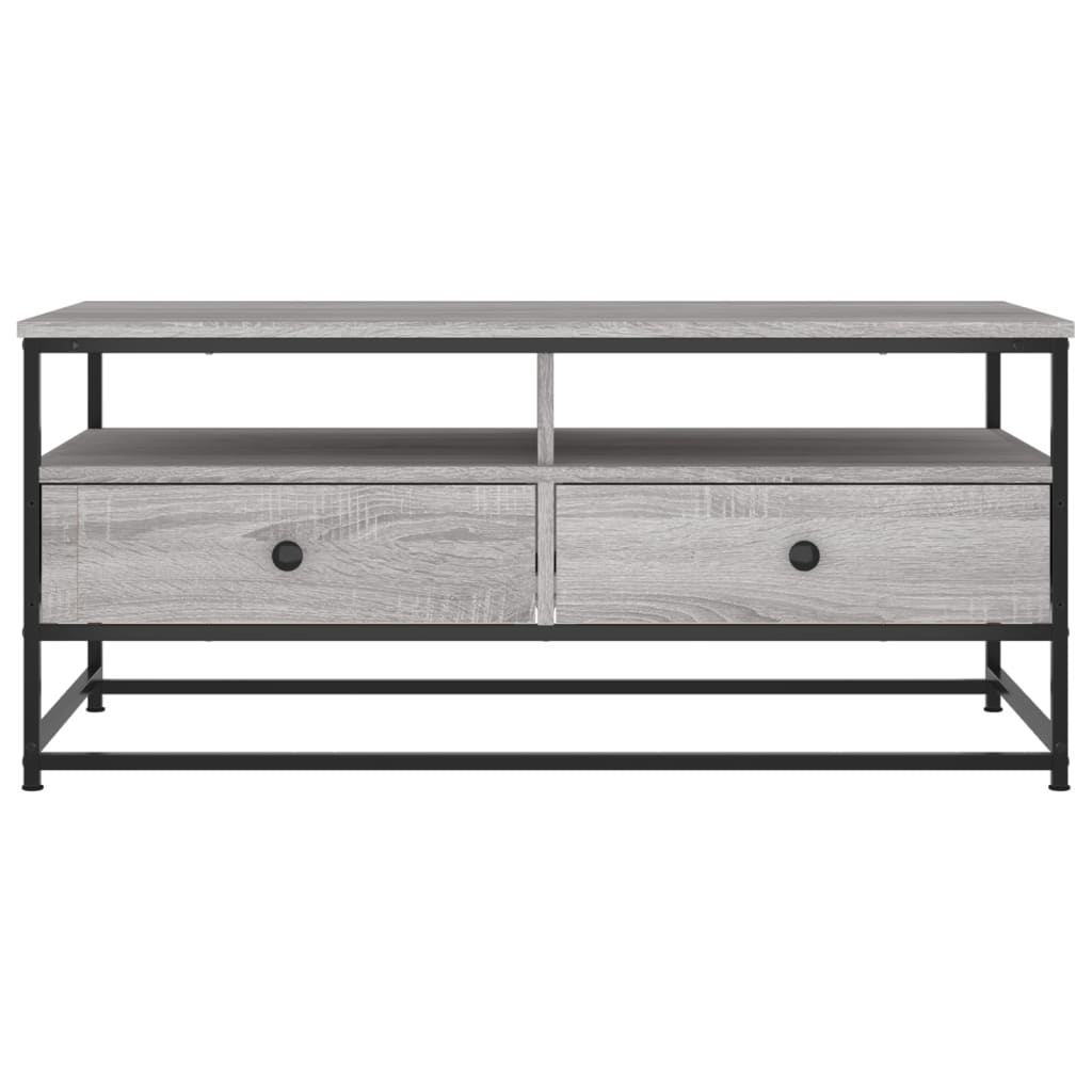 sofabord 100x51x45 cm konstrueret træ grå sonoma-eg